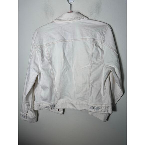 NWT 7 for all Mankind Off White Denim Jacket Sz M - Picture 3 of 3